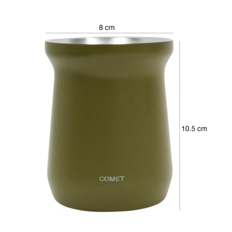 Mate Acero Inoxidable Doble Pared 260ml Comet Colores Lisos Verde Oliva