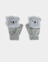 Guantes Infantiles Animalito Guantes Infantiles Mitones - Gris Melange