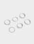 Sets Anillos Metal diferenciado Anillos Sets De Metal - Plateado