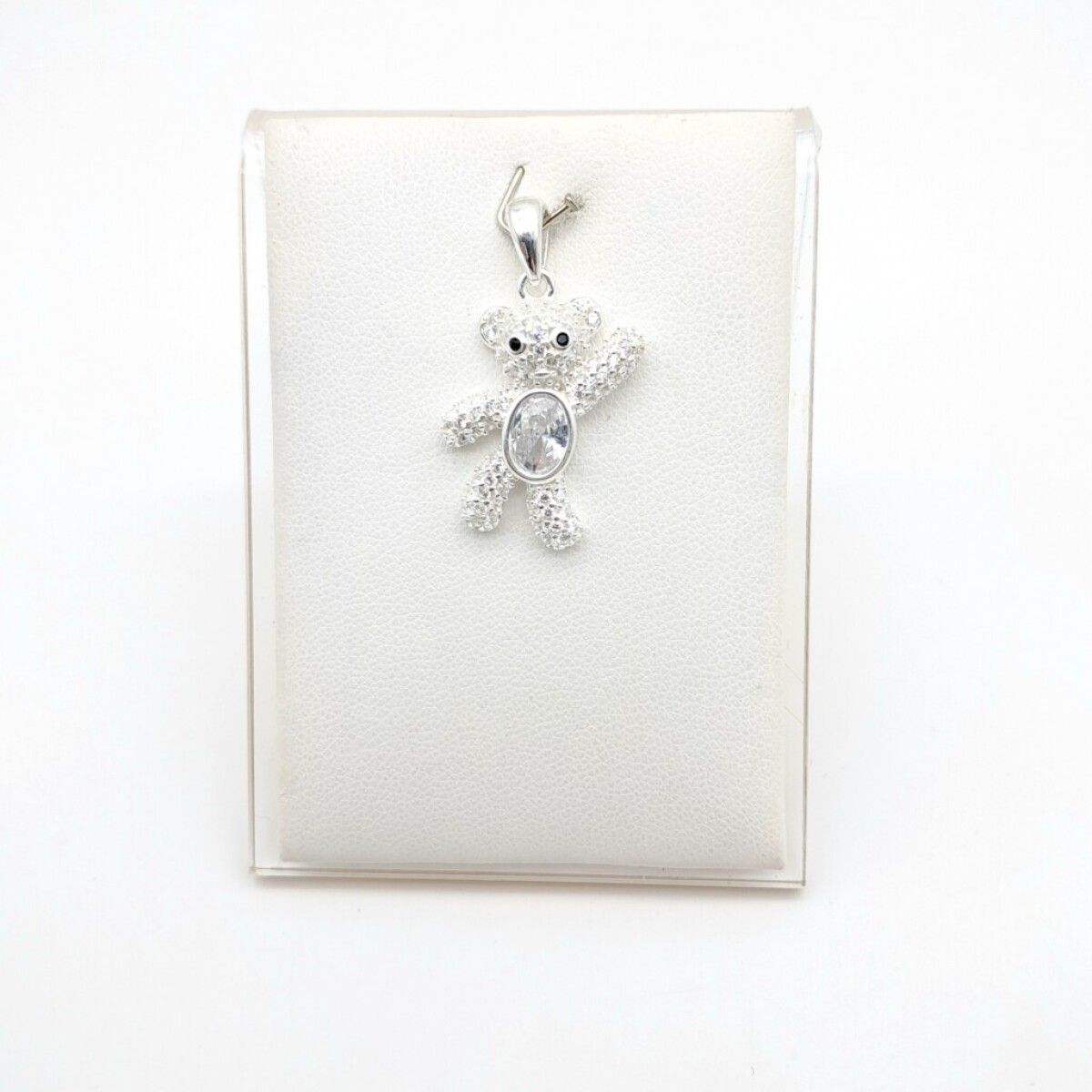 Dije de Plata 925 Osito con Circonias - 2.3 cm x 1.6 cm 