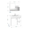 Mueble Para Baño Mgm Móveis Kit Hortencia Con Bacha Color Blanco Y Mueble Roble/blanco Mueble Para Baño Mgm Móveis Kit Hortencia Con Bacha Color Blanco Y Mueble Roble/blanco