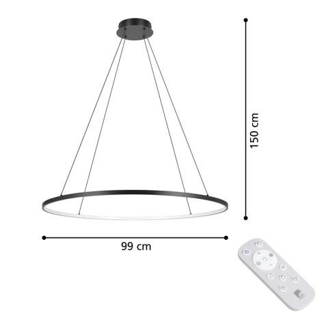Lámpara colgante aro LED dimerizable 40W PARRUTA EG0898