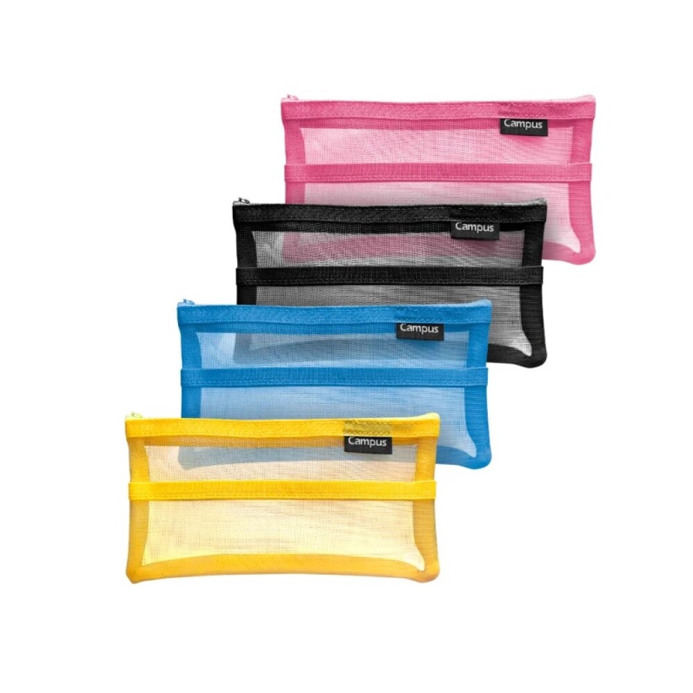 Cartuchera Campus Tipo Sobre Con Un Cierre Colores Surtidos Transparentes #CARTUCHERA CAMPUS TIPO SOBRE CON UN CIERRE COLORES SURTIDOS TRANSPARENTES