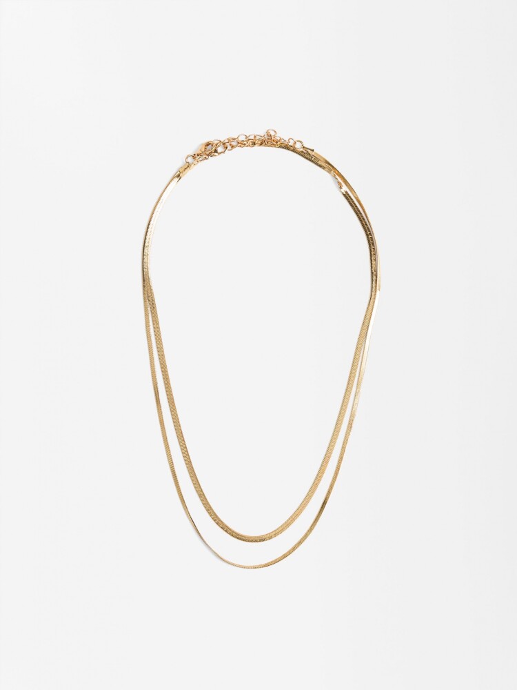 Set De Collares Cortos dorado