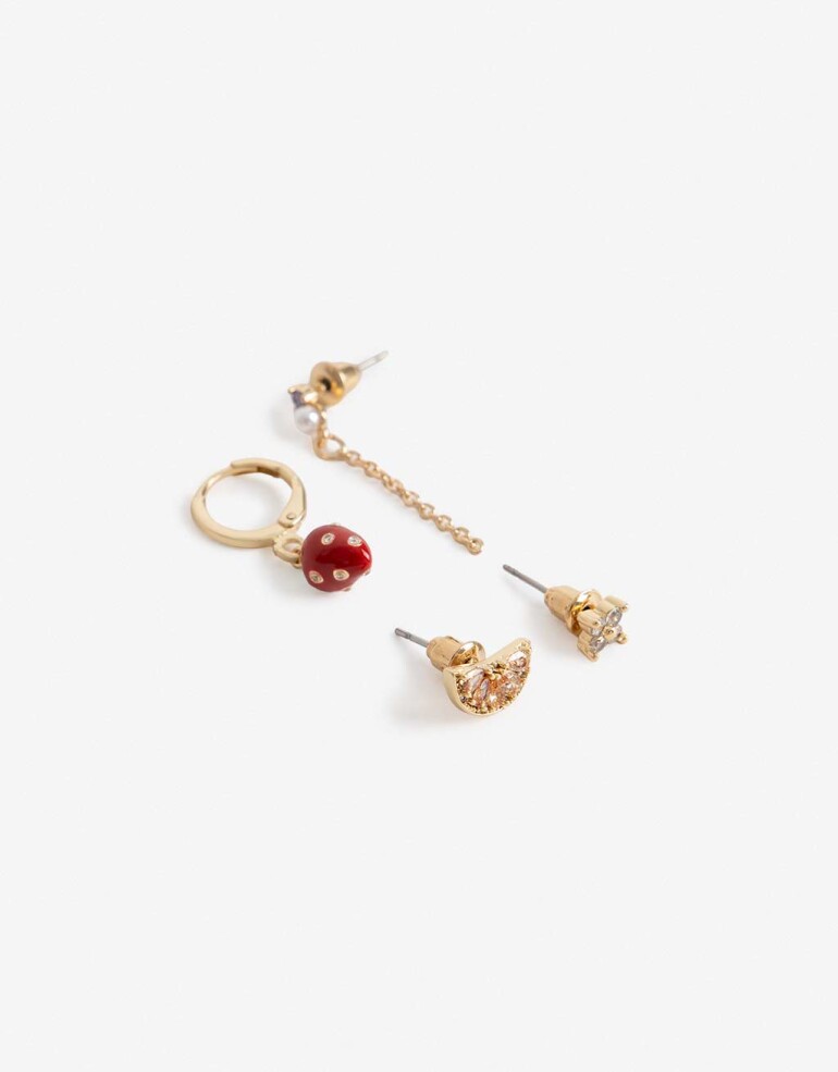 Aros Sets Cubic zirconia Aros Set Frutas Cubic Zirconia - Dorado