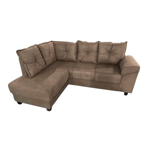 Living Esquinero 5 Almohadones Marrón Living Esquinero 5 Almohadones Marrón