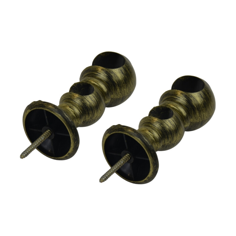 Barrote cortina metal EuroClassic DUO 2,0m + 2 soportes ORO VIEJO