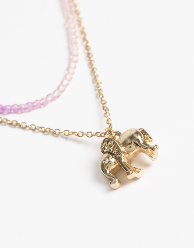 Collares Cortos Lucky charm Collar Corto Elefante Lucky - Combinacion Multicolor