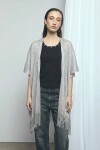 Ruana lurex party plateado