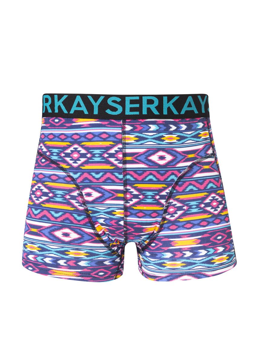 BOXER ALG. CORTO - AZUL 