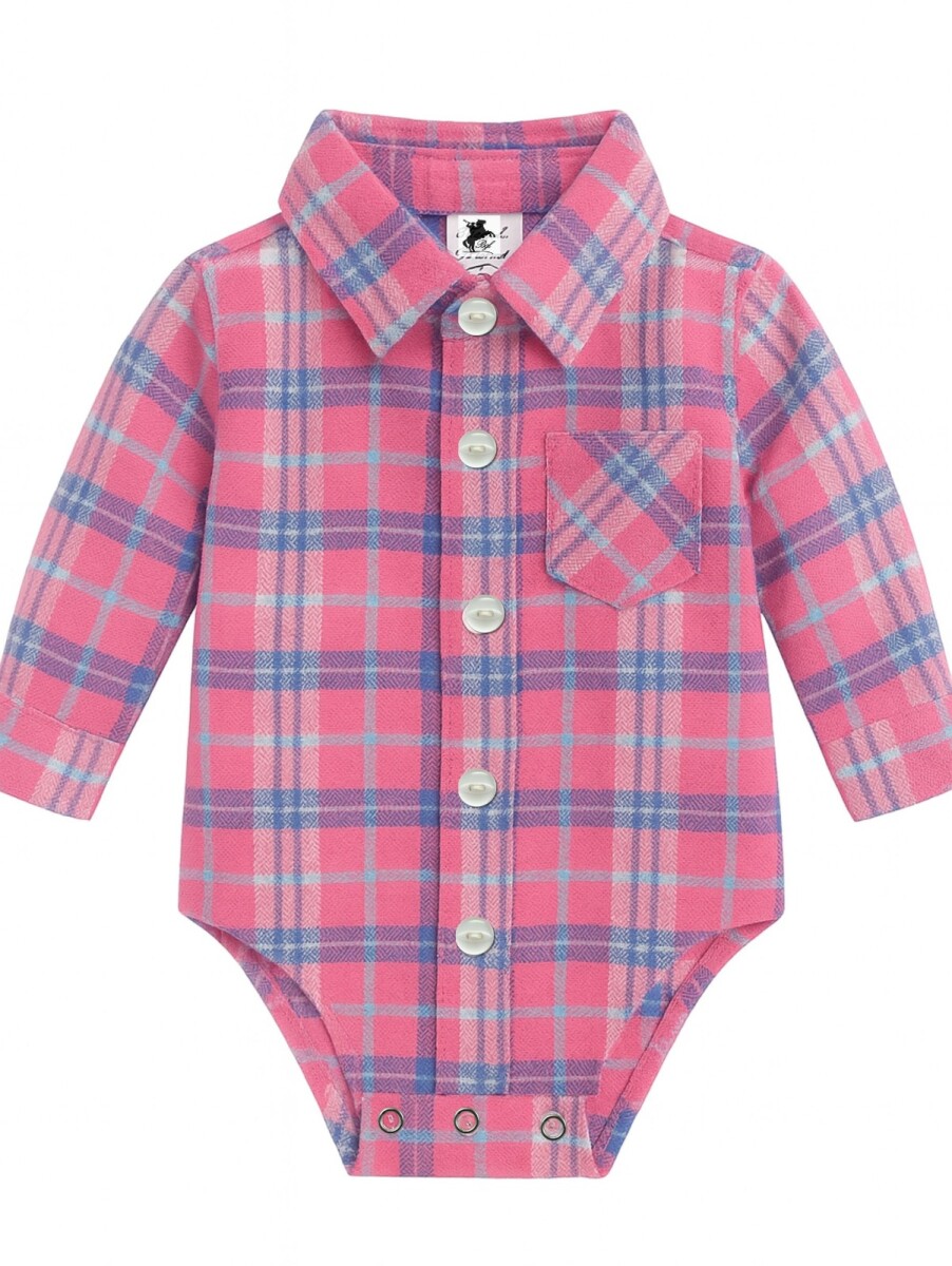Camisa Body Viyela - ROSA FUXIA 
