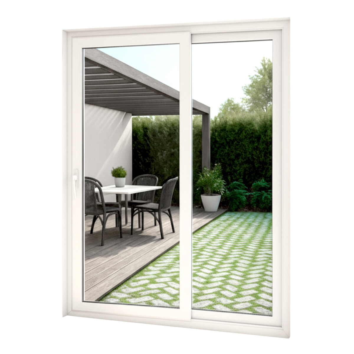 Ventana de PVC Blanco 150 X 200 Puerta Corrediza Aislante 
