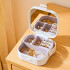 Mini Joyero Organizador Alhajero 9 X 9cm C/ Espejo Asa Blanco