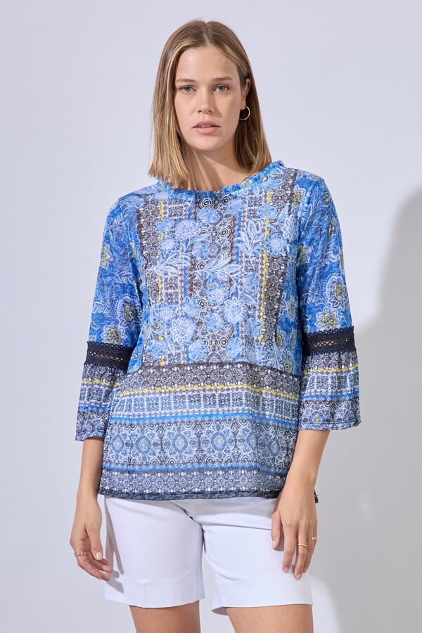 Blusa Print MULTI/AZUL