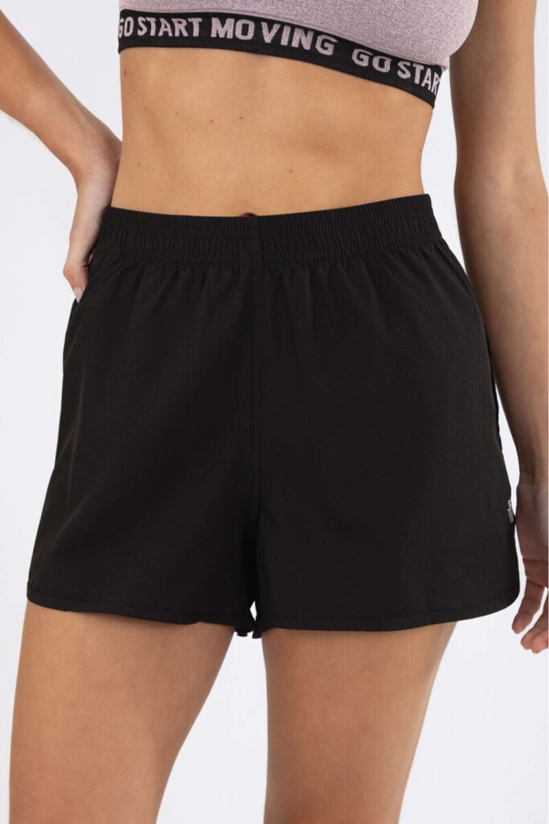 Short blan - Negro 