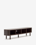 Mueble TV Mailen 2 puertas en chapa de fresno con acabado oscuro 200 x 50 cm