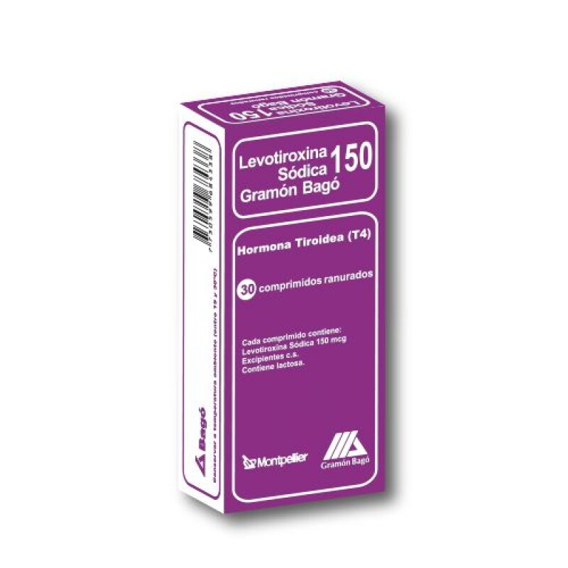 Levotiroxina 150 mcg 30 comprimidos. Levotiroxina 150 mcg 30 comprimidos.