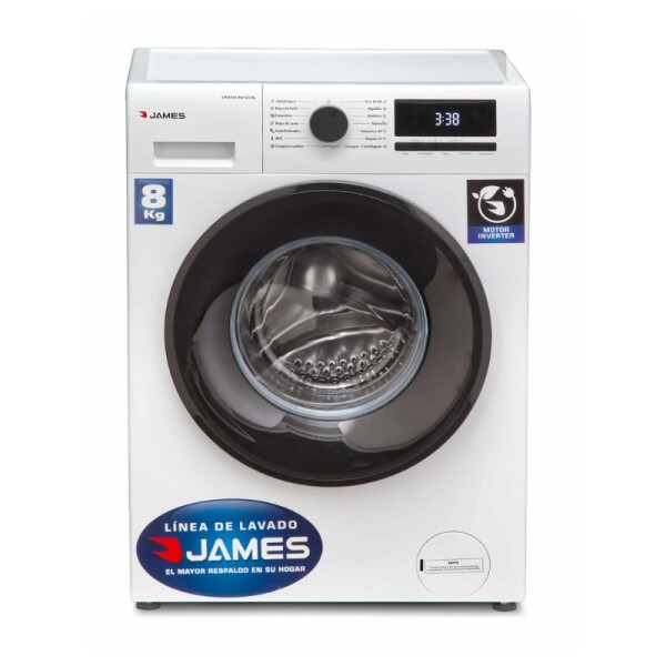 LAVARROPAS JAMES LR8140 G3 INVERTER 8 KG - CARGA FRONTAL BLANCO LAVARROPAS JAMES LR8140 G3 INVERTER 8 KG - CARGA FRONTAL BLANCO