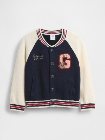 VARSITY SWEATER JACKET NAVY UNIFORM