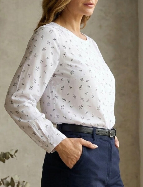 PANTALON RECTO DE GABARDINA Azul