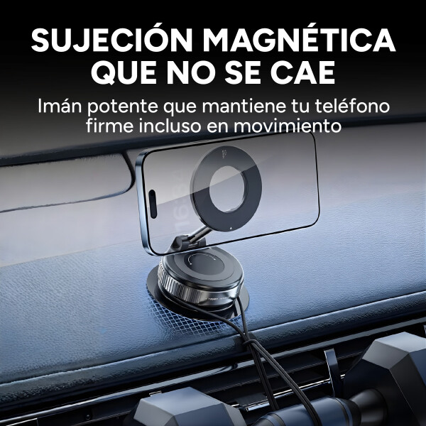 Soporte Magnético 360° Celular Auto Escritorio Firme Premium Color Negro