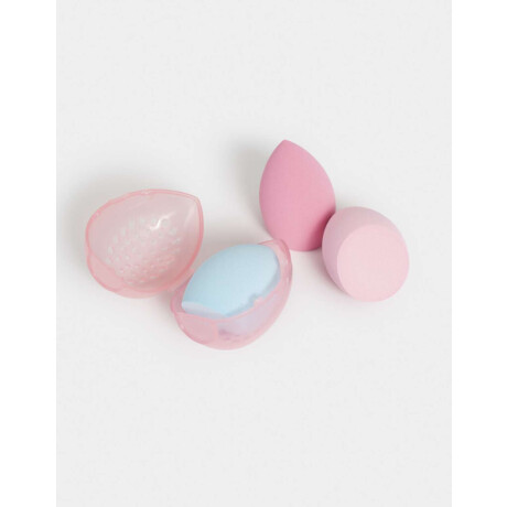 Set De Esponjas De Maquillaje Con Case Combinacion Multicolor