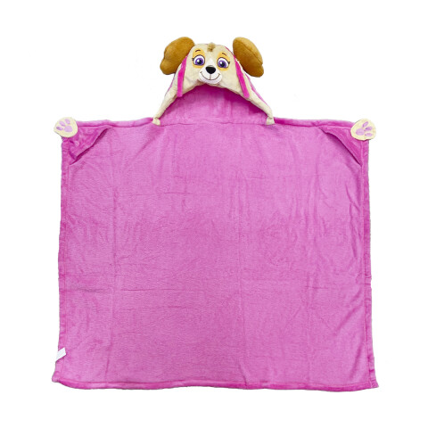 Frazada Infantil con Capucha Paw Patrol 100 x 100 cm ROSA