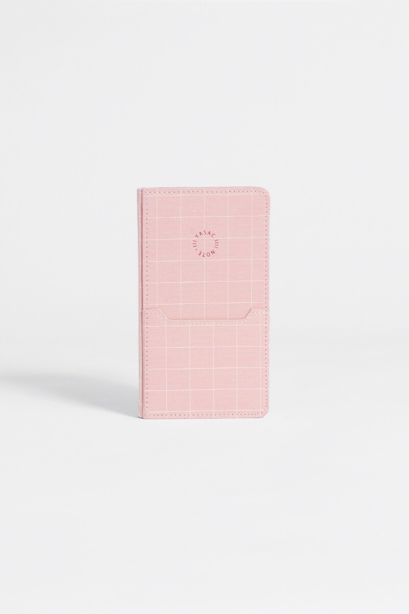 Cuaderno tapa dura de tela rosa