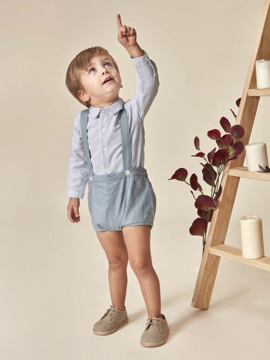 Camisa De Rayas Gris
