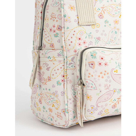 Mochila De Cuerina Blanco Crudo