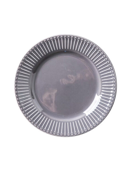 PLATO POSTRE D21CM BORDE TEXTURADO GRIS BRILLO PLATO POSTRE D21CM BORDE TEXTURADO GRIS BRILLO