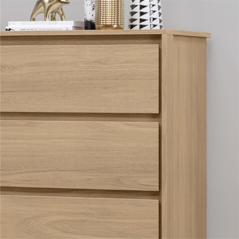 Comoda Cajonera Carla para Dormitorio 4 Cajones con Rieles Telescópicos - Castaño Comoda Cajonera Carla para Dormitorio 4 Cajones con Rieles Telescópicos - Castaño