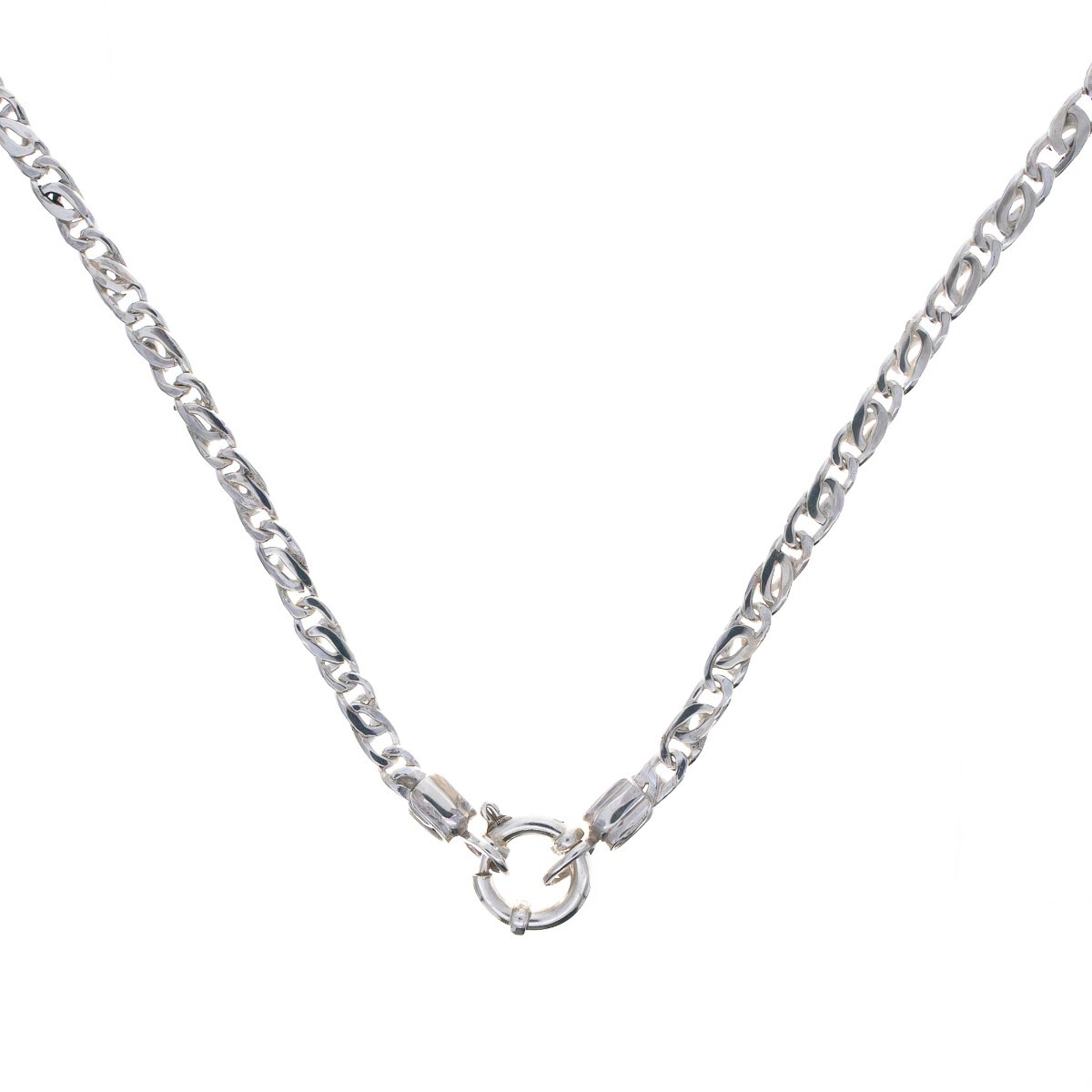 Gargantilla de plata 925 maciza, 60cm. 