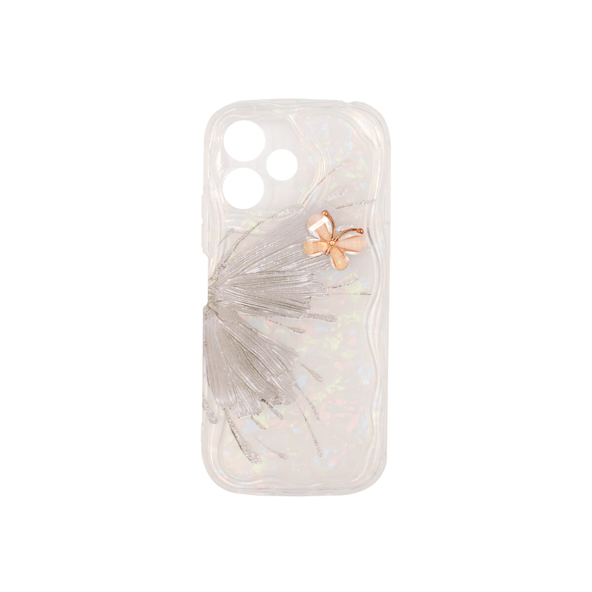 Protector para Xiaomi Redmi 12 5G diseño mariposa gris 