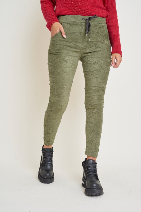 PANTALON ESTELLA Verde seco