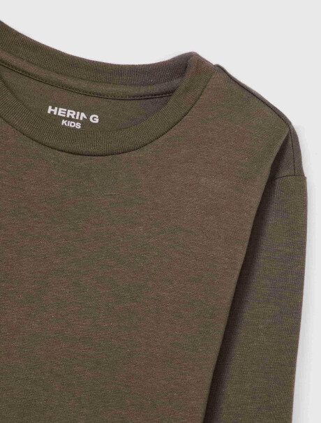 CAMISETA BÁSICA UNISSEX INFANTIL MARRÓN