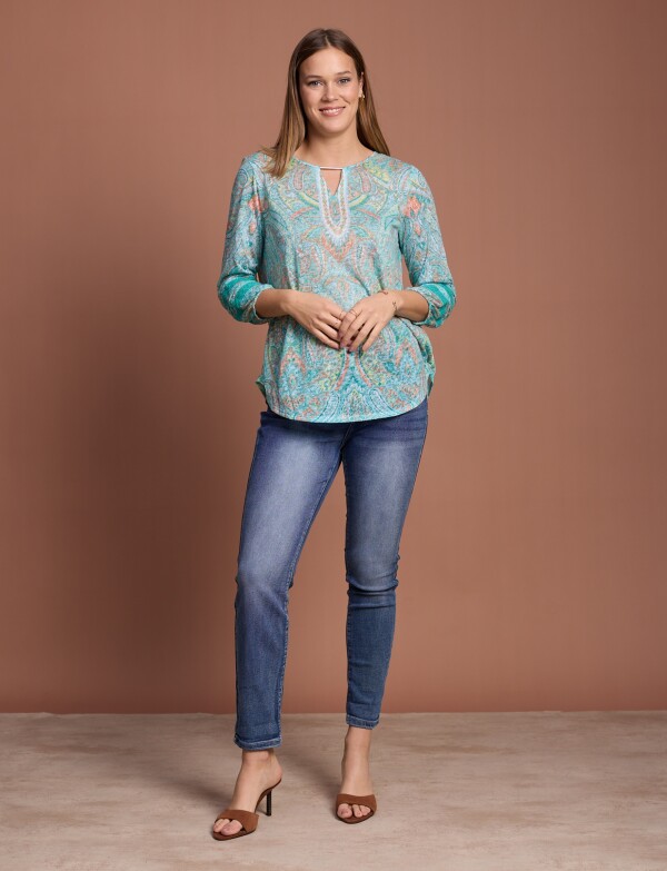 Blusa Printed VERDE/MULTI