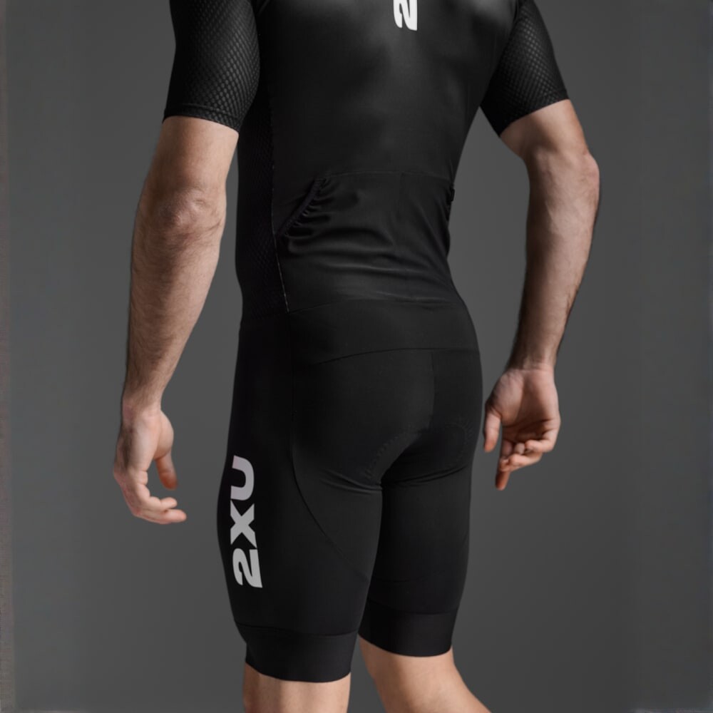 Trisuit Running Aero Hex Sleeved Trisuit Hombre Black/white