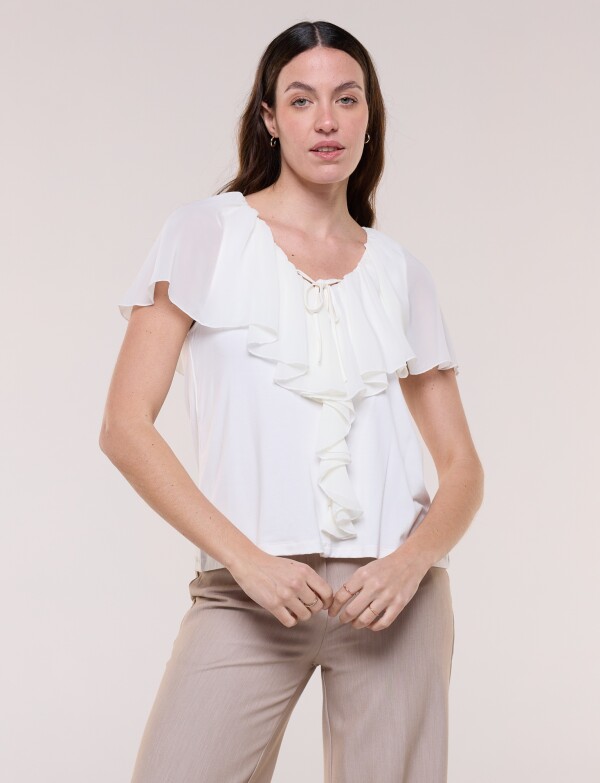 Blusa Volados CRUDO