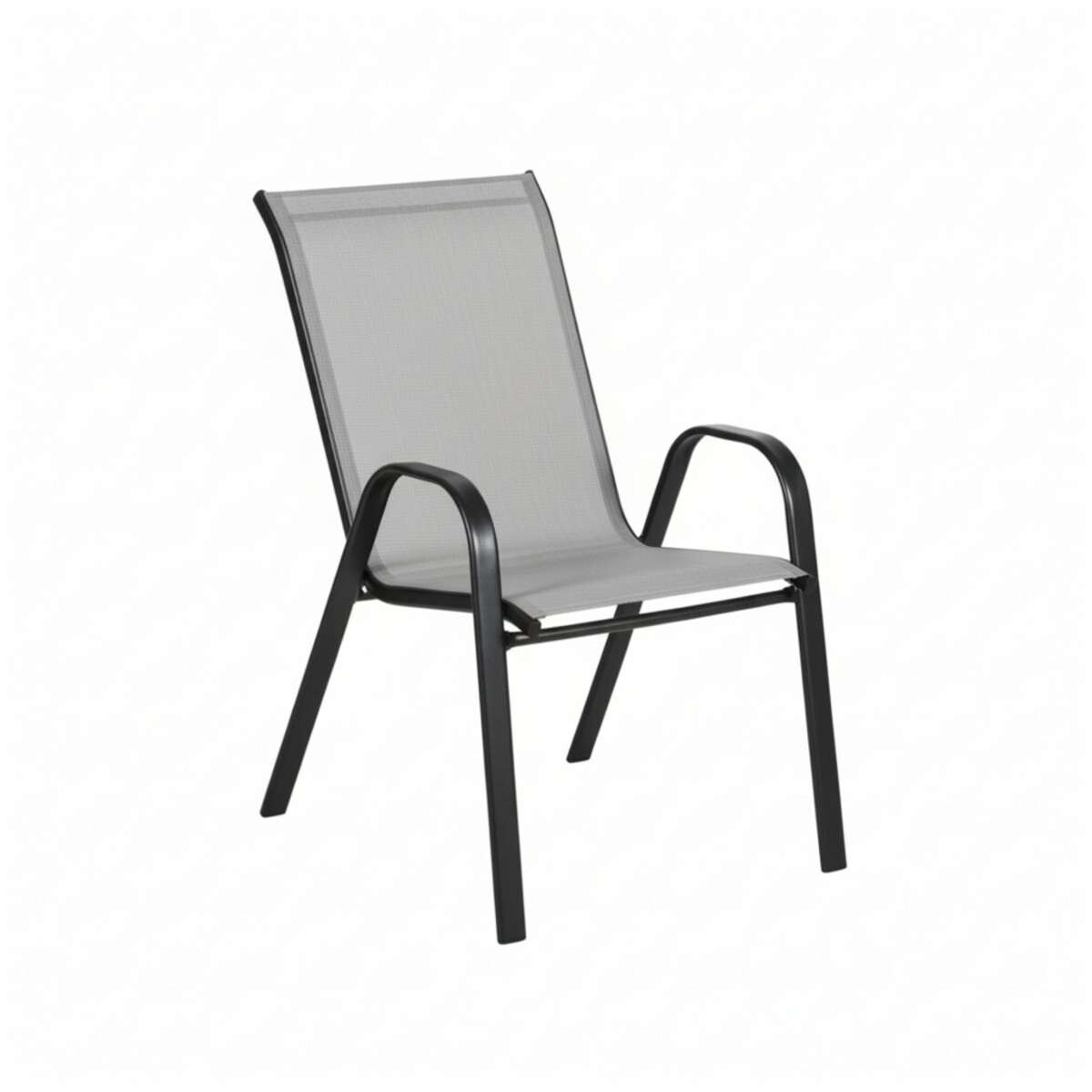 Silla de Textilina y Acero - Gris 