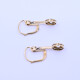 Caravanas antiguas oro 18k 2 tonos con brillantes. Caravanas antiguas oro 18k 2 tonos con brillantes.