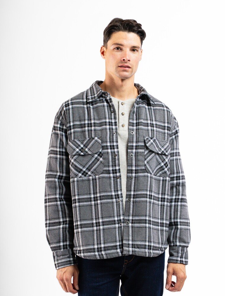 Sobrecamisa de Franela con Corderito Gris/Fantasia 1