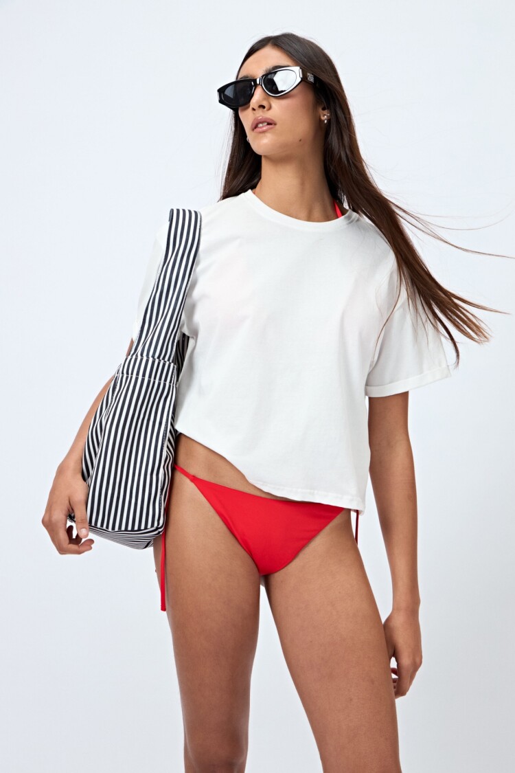 BOTTOM TIRITAS SOLID Rojo Brillante