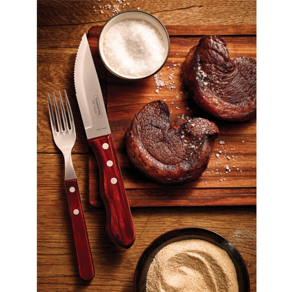 Juego para asado Jumbo rojo, CHURRASCO, 12 piezas -TRAMONTINA TN7789