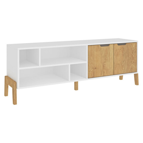 Rack para TV Combinada con Patas en Madera - MDP - Linea Melilla Rack para TV Combinada con Patas en Madera - MDP - Linea Melilla