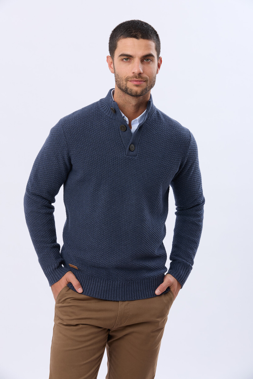 BUZO TEJIDO TEXTURADO Piedra