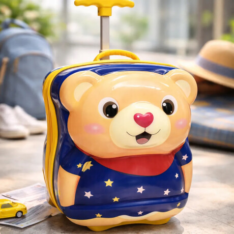 Valija Infantil Rígida Mochila Maleta Pequeña Escuela Viaje Azul