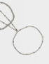 Pulseras Flexibles Pulsera Flexible Con Anillo Unido - Plateado