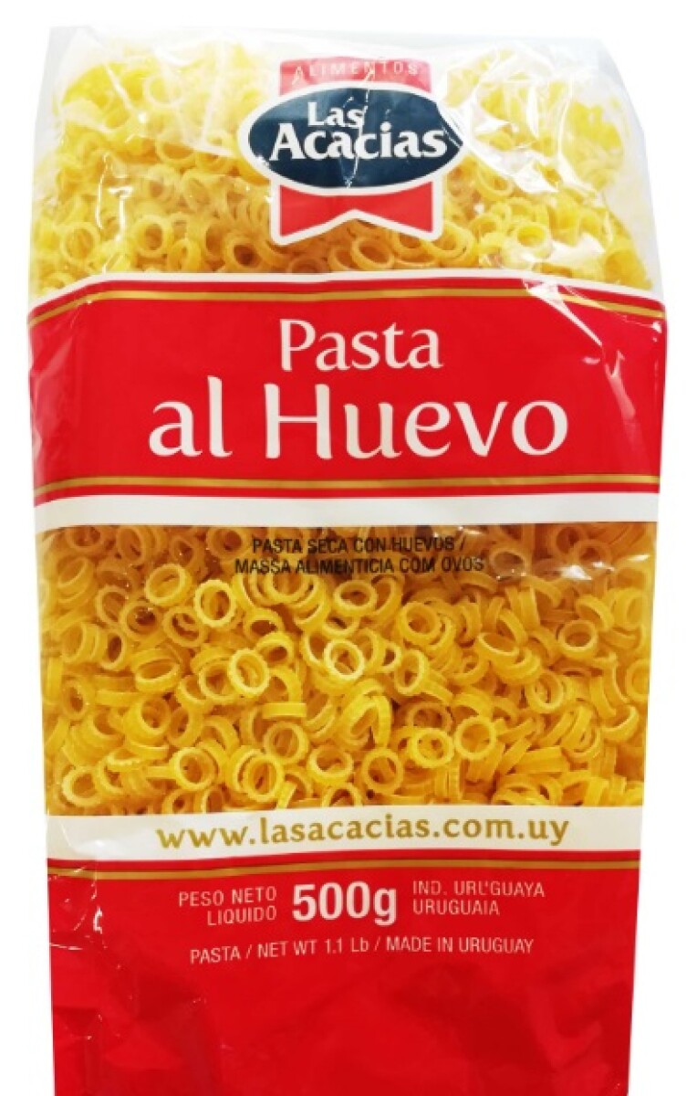 FIDEOS AL HUEVO ARITOS LAS ACACIAS 500 GR 