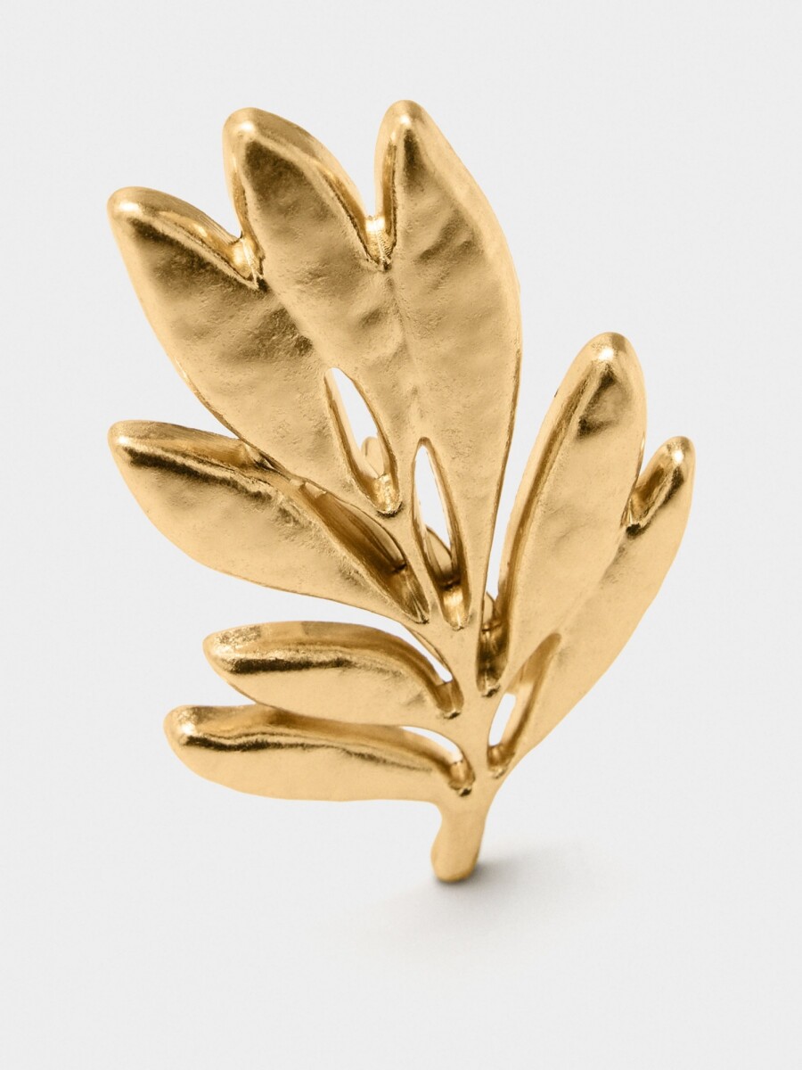 Broche Hoja dorado